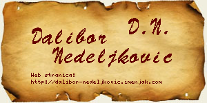 Dalibor Nedeljković vizit kartica